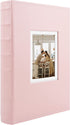 Golden State Art, Photo Album for 4x6 300 Pictures - Weddings, Holidays, Engagements, Vacations, Family - Front Extra Large Photo Display (Faux Leather Pink)