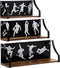 Calenzana Sports Floating Shelves Set of 3, Rustic Wooden Wall Shelf for Boys Men Room Bathroom Bedroom Living Room Decor, Black