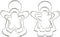 Funny Gingerbread Man Cookie Cutters, Boy and Girl Cookie Cutter Set Molds, 6 Piece
