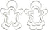 Funny Gingerbread Man Cookie Cutters, Boy and Girl Cookie Cutter Set Molds, 6 Piece