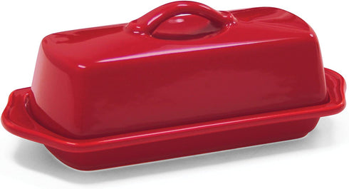 Chantal Large Butter Dish, True Red