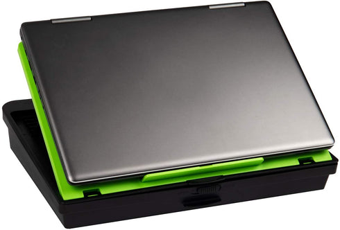 Mind Reader Adjustable Lap Desk with Storage Comfortable, Portable Laptop Stand, Built-in Cushion for Comfort, 11.25" L x 15" W x 3.25" H, x x, Green