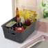 Nicesh 4-Pack Gray Plastic Small Storage Baskets, 10" x 7.7" x 4"