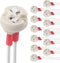 DiCUNO G4, GU5.3 Bi-Pin Ceramic Base Socket, MR16, MR11 Halogen Incandescent LED Bulb Holder Wire Connector (12pcs)