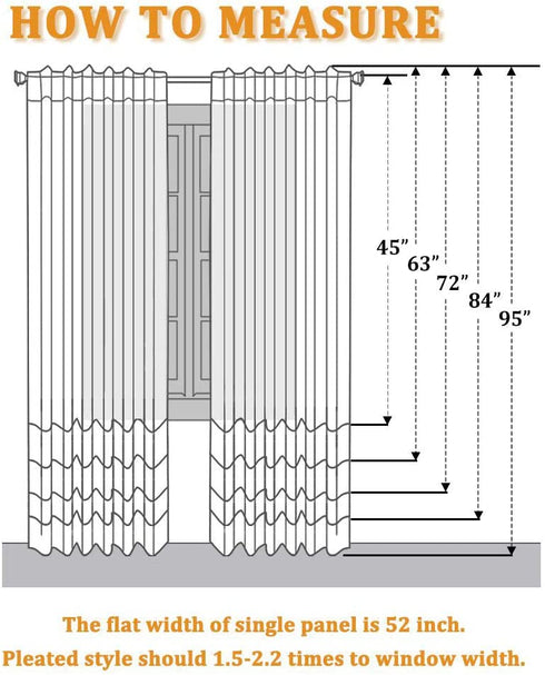 RYB HOME White Curtains for Bedroom - Linen Textured Semi Sheer Curtains Privacy for Bedroom Bathroom Kitchen Dining Office Window, 52 Wide x 45 inches Long, 2 Pcs