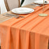 DOLOPL 2 Pack Orange Chiffon Table Runner 10ft Sheer Wedding Table Runner 29x120 Inches Romantic Tulle Table Runner for Wedding Decor Birthday Party Bridal Baby Shower Table Decoration