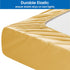 HOMEIDEAS Queen Size Bed Sheets - 4 Piece Set (Gold) - Extra Soft Brushed Microfiber 1800 Bedding Sheets, Deep Pocket, Wrinkle & Fade Free
