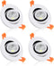 YGS-Tech 2 Inch LED Recessed Lighting Dimmable Downlight, 3W (35W Halogen Equivalent) COB Tai Chi Spotlight, 3000K Warm White, CRI80, LED Ceiling Light with LED Driver (4 Pack)