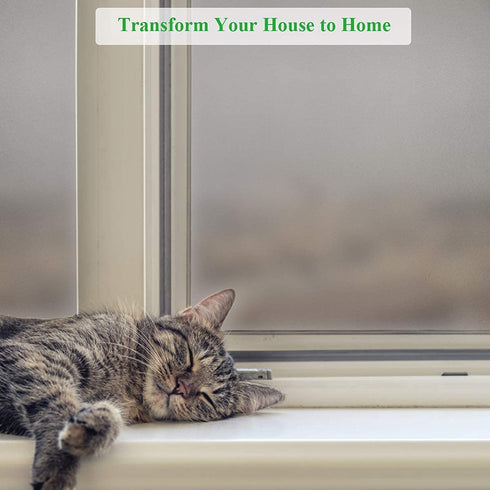 Coavas Window Privacy Film Frosted Glass Static Clings Non Adhesive Opaque Vinyl Bathroom Door Decorative Stickers UV Blocking Heat Control Coverings for Home Office (17.5 x 118.1 Inch, Grey)