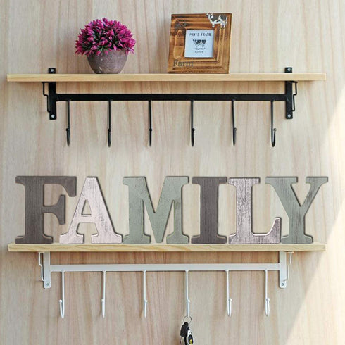 Rustic Wood Sign (FAMILY), Decorative Wooden Block Word Signs, Freestanding Wooden Letters Rustic FAMILY Signs for Home Decor