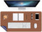 Office Desk Pad Protector Mouse Pad 17 X 34 Inch Desk Blotter Pad on Top of Writing Desks Waterproof PU Leather Desk Mat Desktop Accessory Organizer for Computer Laptop Keyboard Dual-Sided Brown/Blue