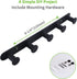 Towel Hook Rack Matte Black, Angle Simple SUS304 Stainless Steel Bathroom Hook Rail 5 Hooks, Utility Kitchen Towel Holder, Wall Mount