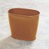 mDesign Plastic Oval Small 2.25 Gallon/8.5 Liter Trash Can Wastebasket, Garbage Container Bin for Bathroom, Kitchen, Office, Dorm - Holds Waste, Refuse, Recycling, Hyde Collection, Copper