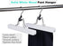 Amber Home White Wooden Pants Hangers 10 Pack, Wood Clamp Hangers with Non Slip Padded Velvet, Jeans/Slacks Hangers Hair Extension Hangers for Skirts, Trousers, Wig (White, 10)