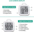 Number-one Shower Clock Digital Bathroom Countdown Clock Battery Operated Kitchen Wall Timer Clock, Waterproof for Water Spray, Large LCD Screen, Temperature Humidity Display for Shower Cooking, White