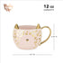 Pinky Up Chloe Leopard Mug, 12 Oz Coffee Cup, Tea Accessory, Pink Ceramic with Metallic Finish