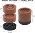 HANIHUA 4 Sets Bed Furniture Risers (Brown), 1 inch or 2 inch Heavy Duty Adjustable Round Risers with Furniture Pads for Bed Frame, Furniture, Table, Sofa, Chair Risers Supports Up to 1,500 lbs