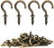 FEED GARDEN Cup Screw Hooks 5/8" Metal Ceiling Hooks 50 Pack Heavy Duty Rubbed Bronze Steel Cup Hooks for Coffee Cup,Tea Cup,Plants,Lights,Hooks for Outdoor/Indoor