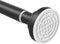 TEECK Shower Curtain Rod, 26-39 Inch Adjustable Tension Spring, Shower Rod, Premium Stainless Steel, Anti-Slip, No Drilling, No Rust, Never Collapse, for Bathroom, Black, Easy to use