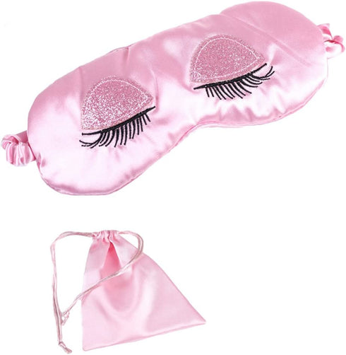 Silk Eye Sleep Mask Soft Sleeping Mask with Elastic Strap Blindfold Comfort Eye Shade Cover for Kids Girl Women Men