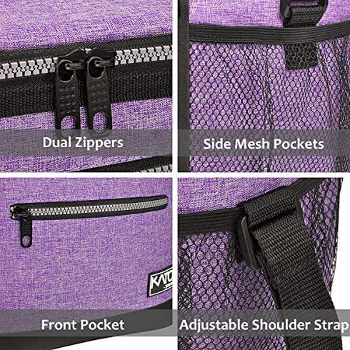 Insulated Lunch Bag for Women Men, Leakproof Thermal Reusable Lunch Box for Adult & Kids by Tirrinia, Lunch Cooler Tote for Office Work, Purple