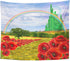 Emvency Tapestry Poppies Field Yellow Brick Road Leading to the Emerald City Flowers Follow Home Decor Wall Hanging for Living Room Bedroom Dorm 50x60 Inches