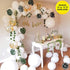 Sweet Baby Co. Boho Fake Greenery Baby Shower Decorations Neutral with Balloon Garland Arch Kit, Oh Hello Baby Banner, Green Ivy Leaf Garland Vines Decoration Decor for Jungle Safari Woodland Backdrop Theme