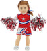 Emily Rose 18 Inch Doll Clothes Accessories | 7 PC USA 18" Doll Cheer Cheerleader Outfit Gift Set Toy Girls, Including Doll Shoes and Pom-Poms Accessory! | Fits Most 18" Dolls