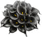 20Pcs Calla Lily Fake Black Flowers Wedding Bouquet Artificial Real Touch Latex Flowers Home Wedding Party Decor (Black)