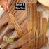 Alyzian Teak Wood 5Pcs Spurtle Set, Non-Stick, Heat Resistant Natural Spurtles Kitchen Tools As Seen On TV, Best for Baking, Cooking, Flipping, Spreading, Serving, Whisking, Scooping Etc
