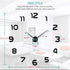 Frameless 3D DIY Wall Clock Mirror Surface Decorative Clock Large Mute Wall Stickers for Living Room Bedroom Home Decorations (Black)