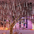 Joiedomi 2 Pack 360 LED Meteor Shower Rain Lights 10 Tubes 30cm White for Halloween, Christmas, New Year, Wedding, Party, Holiday, Valentine's Day, Thanksgiving Day, Outdoor Decoration