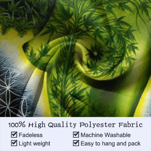 Beauty green marijuana weed leaf Wall Tapestry Hippie Art Tapestry Wall Hanging Home Decor Extra large tablecloths 50x60 inches For Bedroom Living Room Dorm Room