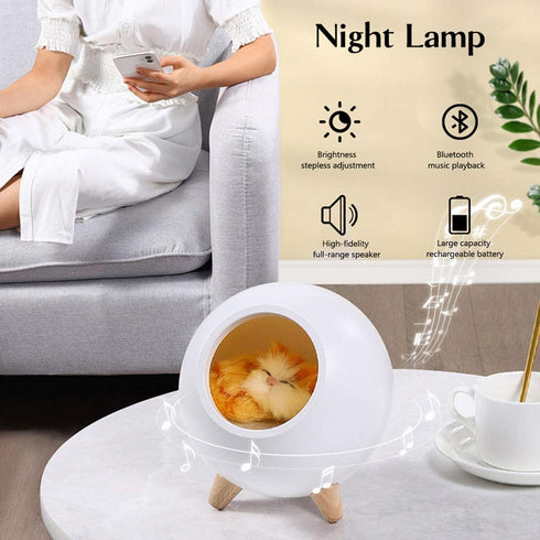 Cat Night Light,Mini Dimming Table Lamp Cute Bedside Nightlight - Cat Lover Gifts,Thanksgiving Christmas Birthday Gifts for Wife Mom Teen Girls
