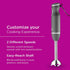 New House Kitchen Immersion Hand Blender 2 Speed Stick Mixer with Stainless Steel Shaft & Blade, 300 Watts Easily Food, Mixes Sauces, Purees Soups, Smoothies, and Dips, Silver (NH19-RBR-S-SILVER)
