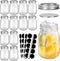 CycleMore 12 Pcs 16oz 480ml Clear Glass Jars With Silver Separable Lids, Mason Jars Round Canning Jars Spice Jars for Honey, Jam, Herb, Wedding Favor, Kitchen Storage