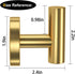stusgo 4 Packs Matte Brass Finish Towel Hook for Wall Modern Gold Towel Hook Coat Hooks Robe Hooks SUS304 Stainless Steel Bathroom Towel Hooks