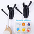 Towel Hook Matte Black 2 PCS, Angle Simple Metal Swivel Folding Robe Hook, Hand Towel Holder, Heavy Duty Clothes Hanger for Bathroom RV Wall Mount