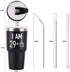 29 Plus One Middle Finger Mug Tumbler for Men Women, Funny Turning 30 Years Old Bday Tumbler Idea for Wife Friends Sister Coworker, 30 Oz Stainless Steel Insulated Travel Tumbler, Black