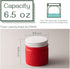 DOWAN Porcelain Butter Keeper Crock, French Butter Dish with Lid, Embossed Butter Container for Soft Butter, Big Capacity & Humanized Water Line, Red