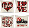 Valentine's Day Pillow Covers Truck Balloon Pillow Case Happy Valentine's Day Love Soft Throw Cushion Case Couple 4 Pack