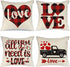 Valentine's Day Pillow Covers Truck Balloon Pillow Case Happy Valentine's Day Love Soft Throw Cushion Case Couple 4 Pack