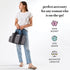 Fit + Fresh Sanibel Insulated Lunch Bag, Lunch Bag for Women Includes 2 Food Containers, Reusable Lunch Box, Perfect for Work, School, Beach & More, Black Stripe