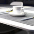 Panda Palm Durable Placemats Set of 6 Vinyl Heat-Resistant Table Mats Washable Plastic Placemats for Dining Table (Grey)