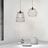 Farmhouse Black Plug in Metal Pendant Light - Industrial 15 Ft Hanging Lamp Kit Hemp Rope Light Cord Metal Cage Deformable Lampshade Lighting Fixtures with for Living Room Bedroom Loft DIY Decor