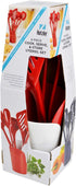 Hutzler Melamine Cooking Utensils and Crock Set, 6-pc, Red