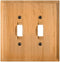 Amerelle Traditional Double Toggle Wood Wallplate in Light Oak