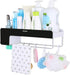 Adhesive Bathroom Shelf Storage Organizer Wall Mount No Drilling Shower Shelf Kitchen Storage Basket Rack Shelves Shower Caddy (Black)