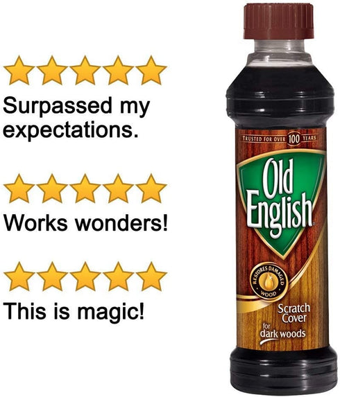 Old English Scratch Cover For Dark Woods Polish 8 oz (Pack of 2)