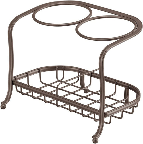 iDesign York Lyra Free-Standing Hair Styling Tool Holder - 8.77" x 6.18" x 6.81", Bronze,65341